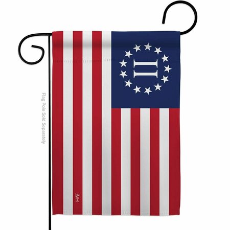 GUARDERIA 13 x 18.5 in. Second American Revolution American USA Historic Garden Flag w/Dbl-Sided Horizontal GU3921959